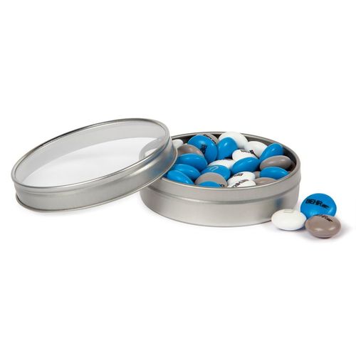 Photo of Silver Tins  No Lid Imprint  1.5oz. Personalized  M&M's®