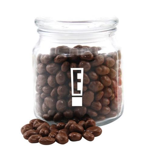 Jar With Choc Covered Raisins