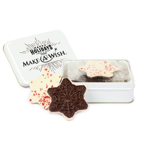 Photo of Keepsake Gift Tin With Snowflake Peppermint Bark