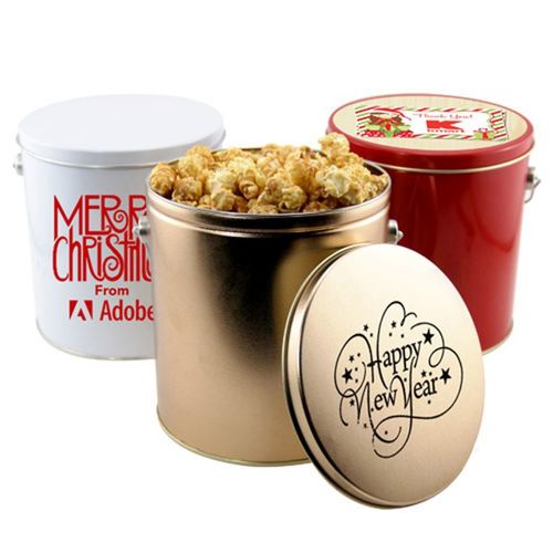 1 Gallon Gift Tin With Caramel Popcorn