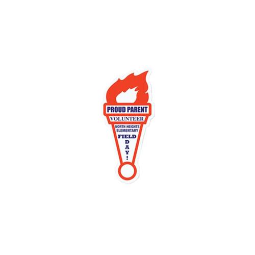 Corrugated Plastic Torch Shape Rally Hand Fan