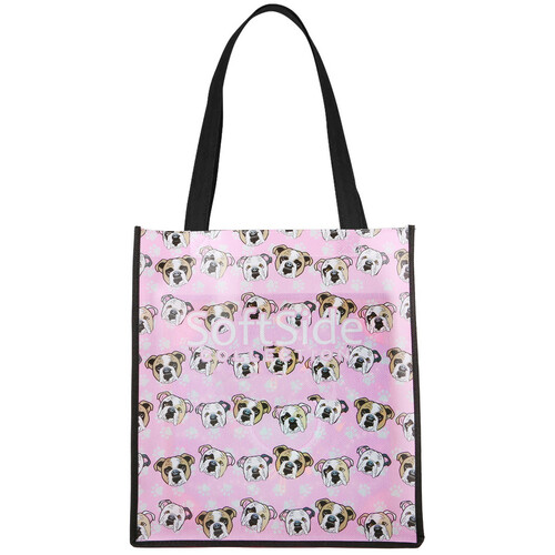 100 Gsm Pet Tote Bag With Black Gusset & Handles: 13" X 13" X 8"