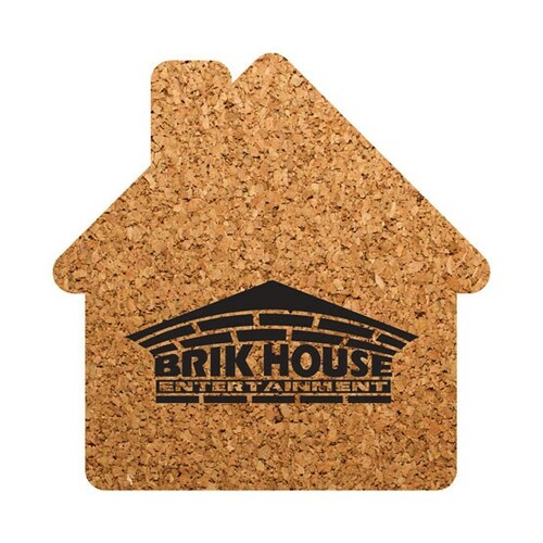 Pcc105 House Shaped Cork Coasters