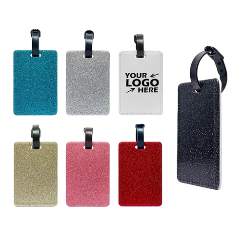 Pu Leather Glitter Luggage Tag