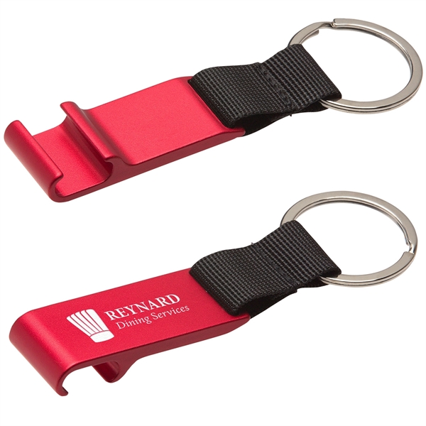 Metallic Red color option for Aluminum Bottle Opener With Key Ring