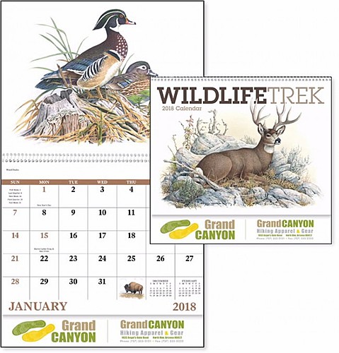 Wildlife Trek Spiral Calendar