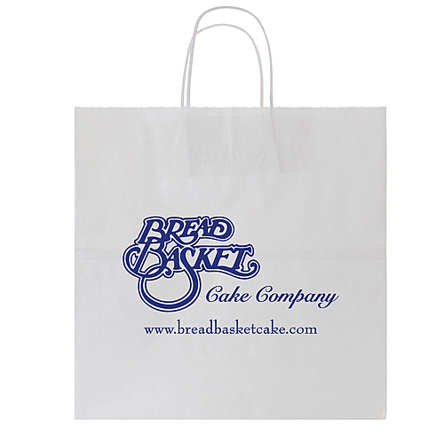 White Kraft Shopping Bag 13 X 7 X 13